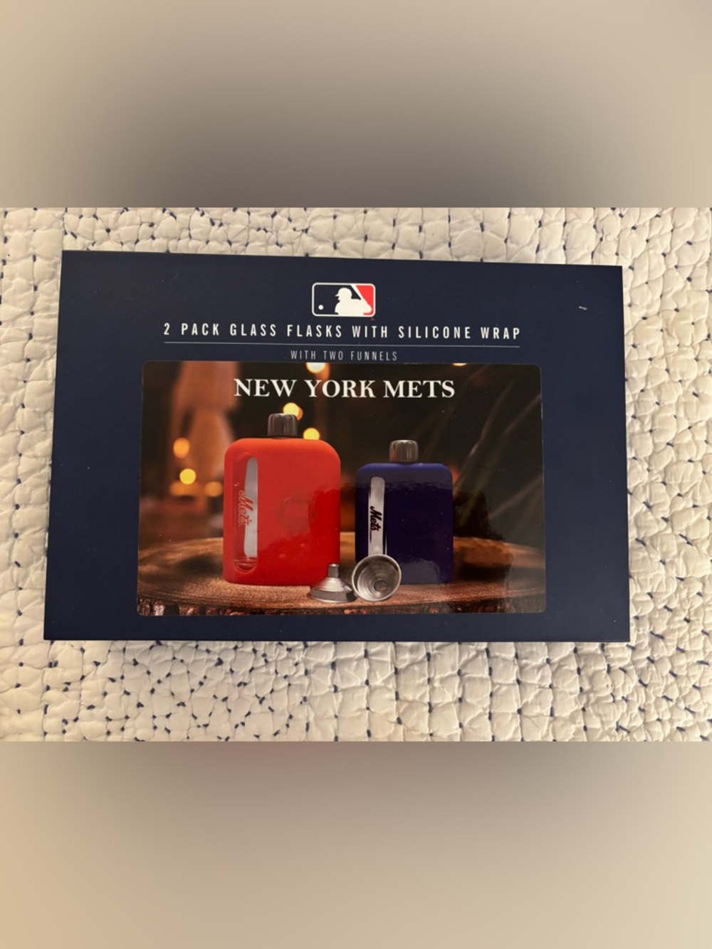 MLB NY Mets Flask Set